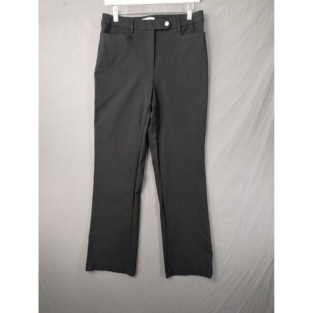 Calvin Klein Womens Black Straight Leg Dress Pants Size 8